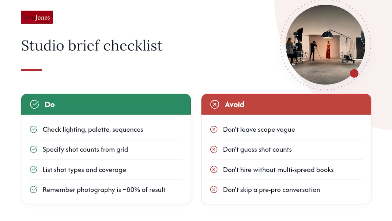 How do you choose and brief a NYC studio for your lookbook? — overview diagram
