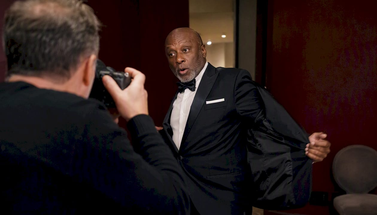 Backstage candid photo session at awards