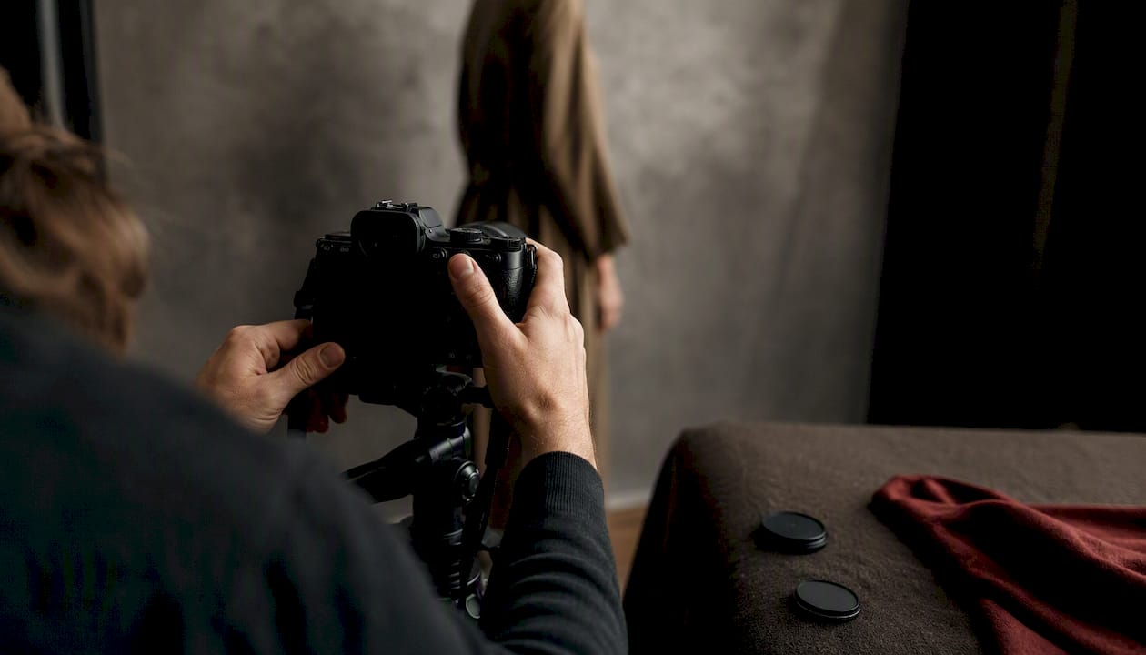 Studio setup for sensitive crisis photography