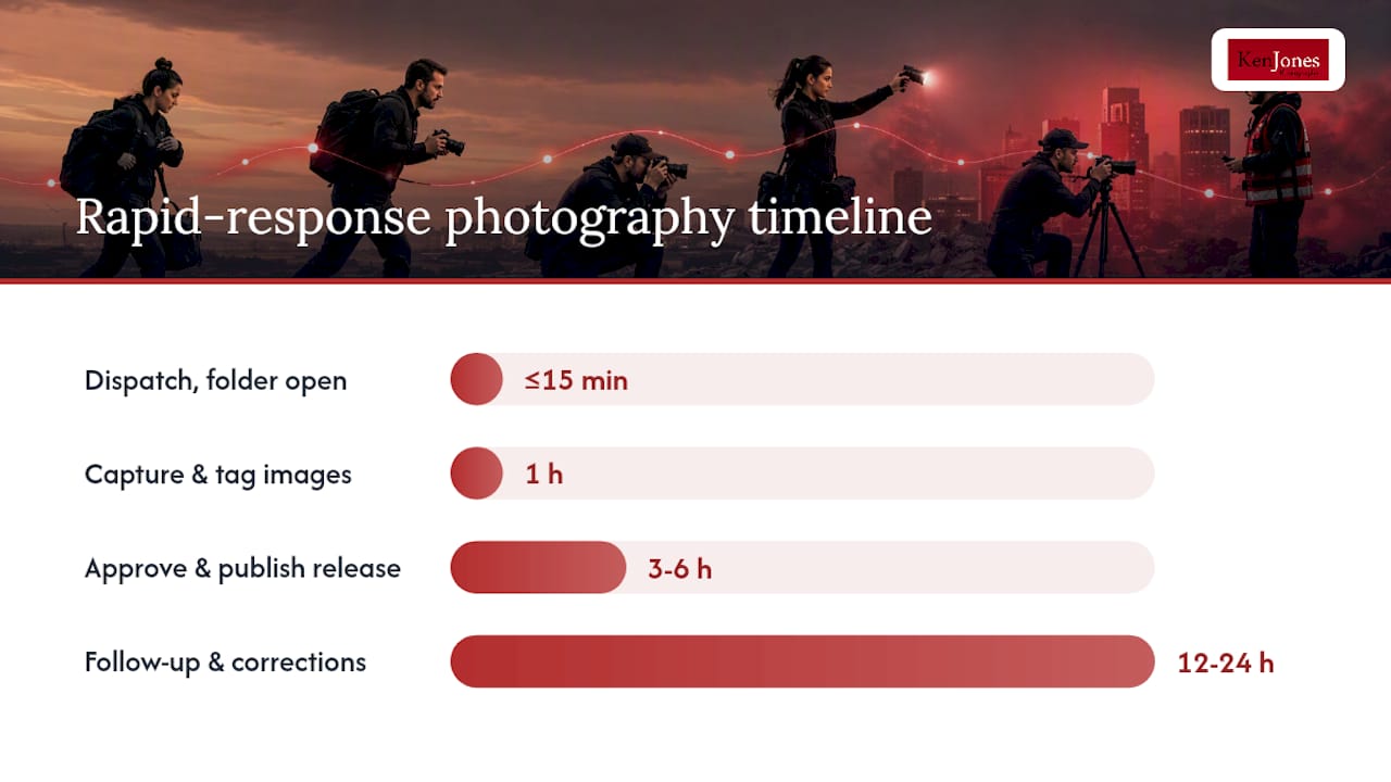Diagram outlining crisis photography workflow stages