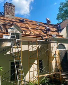 Kesting Construction roofing crew performing seasonal roof maintenance in Pennsylvania