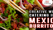Fresh Mexican burritos with vibrant ingredients, perfect for wedding catering and events in the UK.