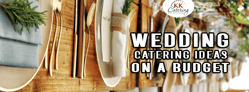 Elegant wedding catering setup with cutlery and floral decor for budget-friendly wedding ideas.