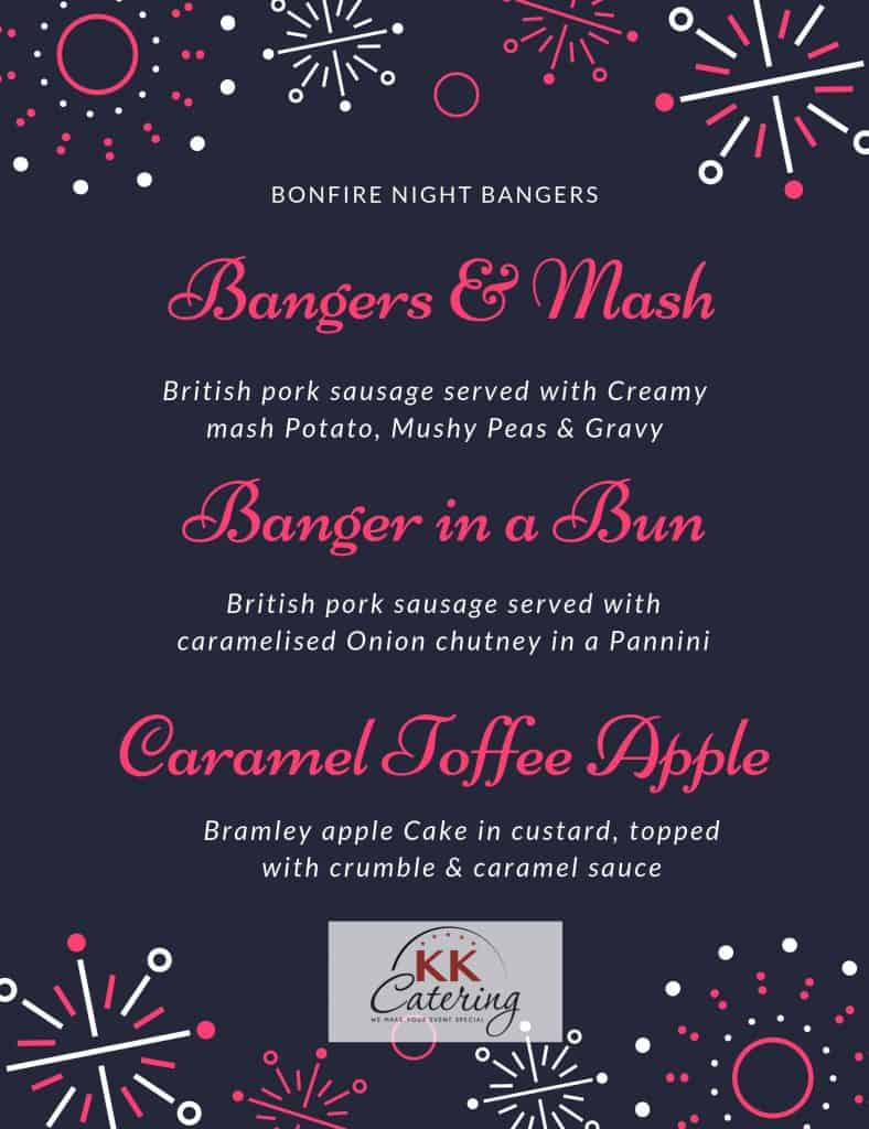 bonfire night menu