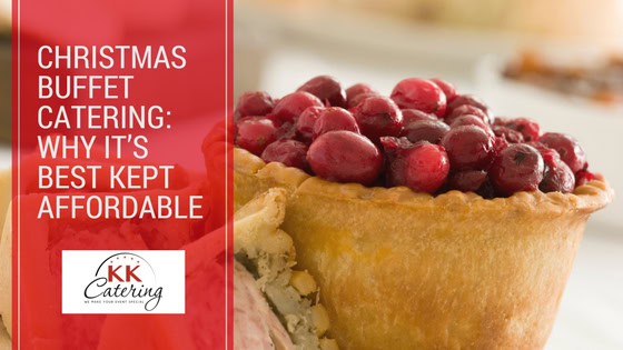 Delicious cherry tart for Christmas buffet catering, Fresh ingredients, perfect for festive events.
