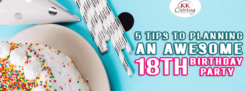 Bright birthday cake with colourful sprinkles for 18th celebration, ideal for catering and party planning.