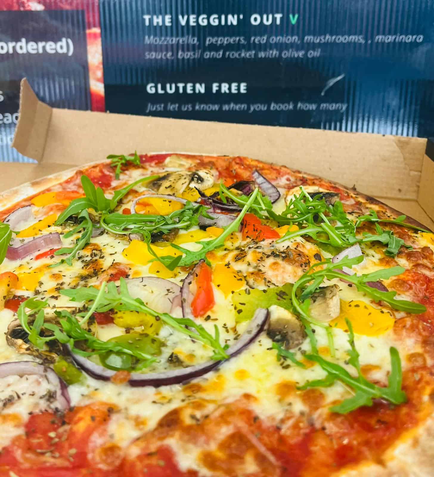 veggin out vegetarian pizza from kk catering