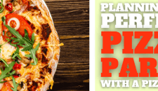 Fresh vegetable pizza with cheese, olives, and arugula, perfect for catering or pizza parties.