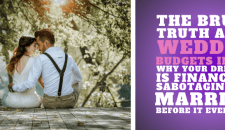 Beautiful wedding couple sitting outdoors in nature, symbolic of wedding catering and events.