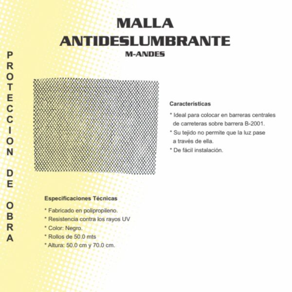 Malla Antideslumbrante