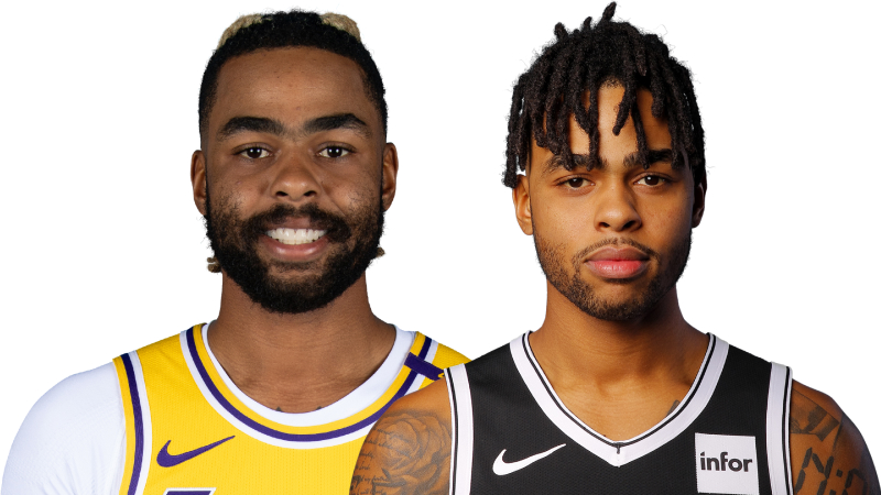 D’Angelo Russell’s NBA journey comes full circle—traded from the Lakers to the Nets for the second time. (NBA Media Central: 2018-19 Nets, 2024-25 Lakers)
