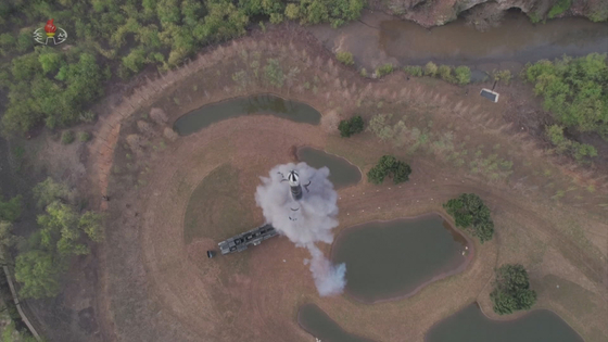 Test launch of North Korea's solid-fuel Hwasong-18 missile. [YONHAP]