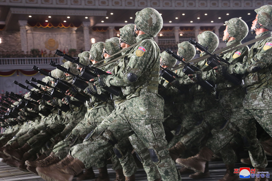 North Korean military parade on April 25, 2022 [YONHAP]