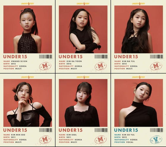 The profile photos of now-canceled audition show ″Under 15″ [SCREEN CAPTURE]