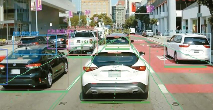 AI camera footage catching bus lane violations in Los Angeles