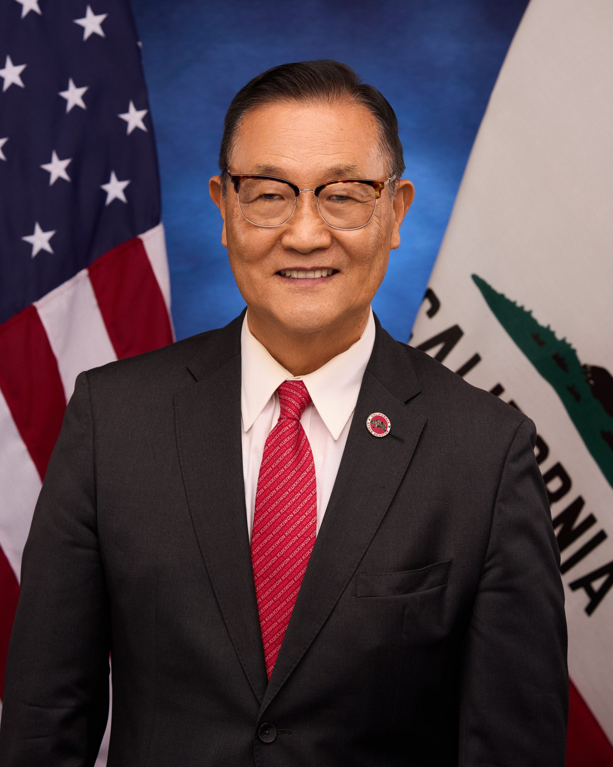 Steven Choi, California State Senator, advocating for lower taxes and fewer regulations.