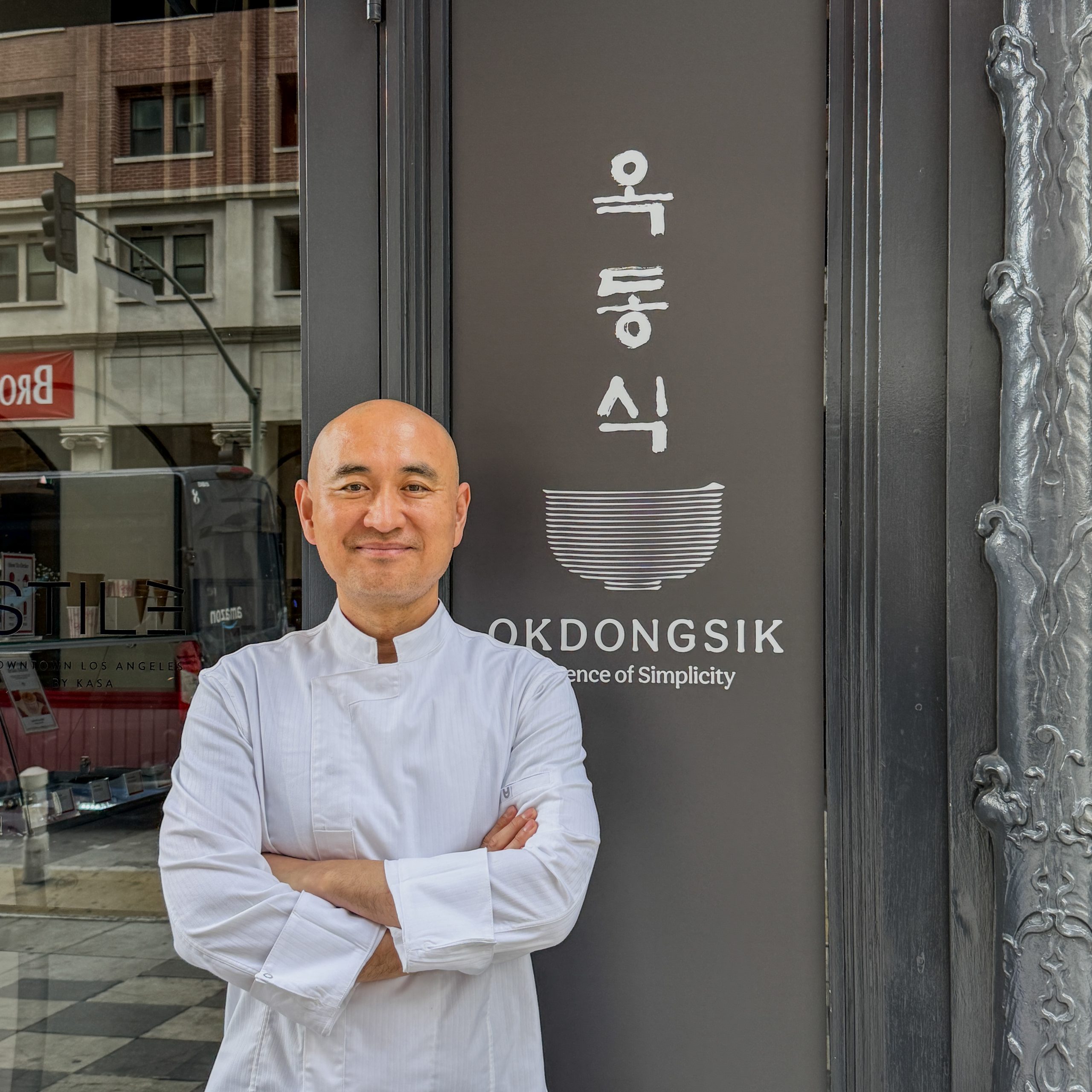 Okdongsik chef at Downtown LA pop-up serving Seoul Michelin Bib Gourmand