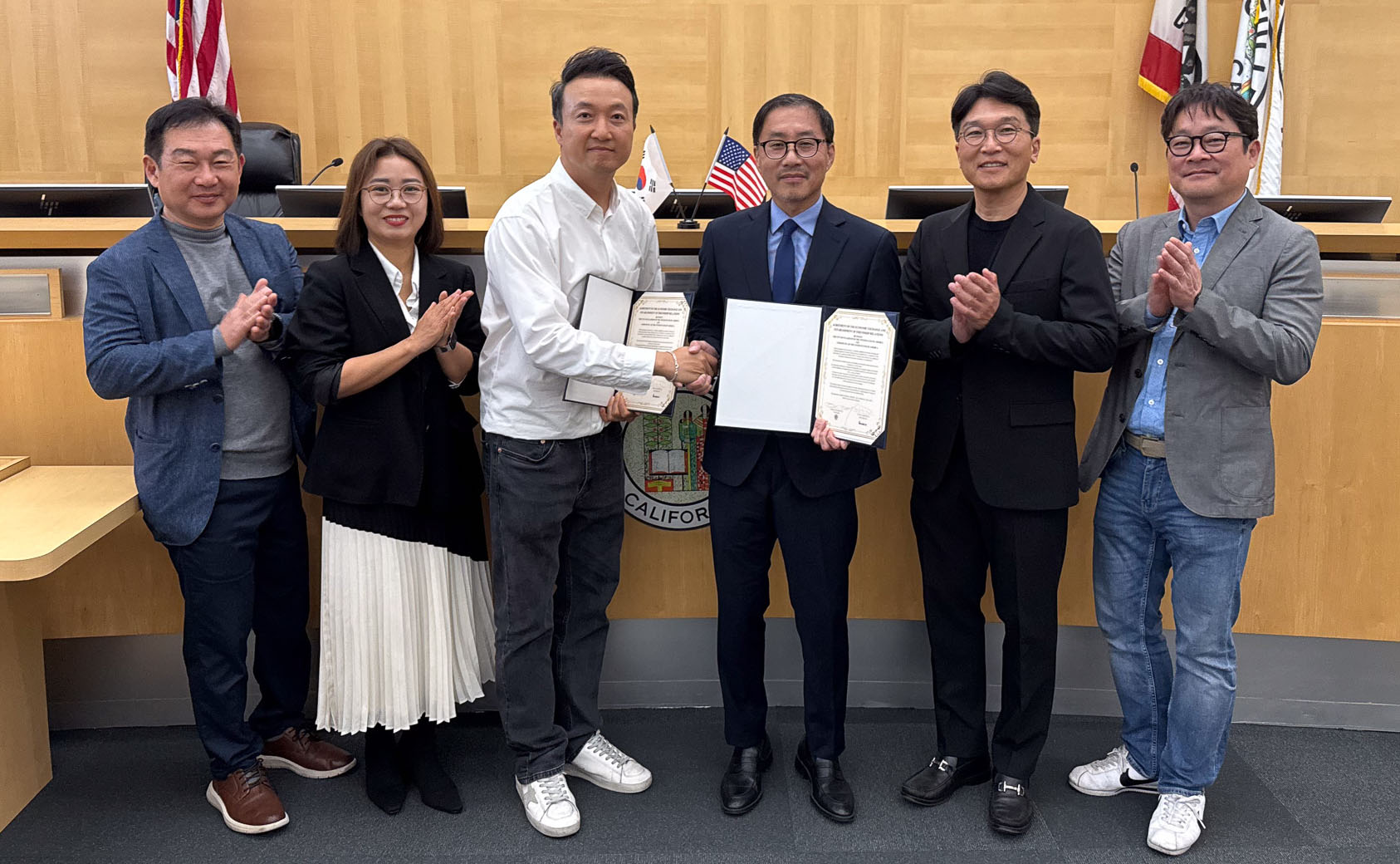 Fullerton Chimaek Festival MOU with Mayor Fred Jung and LinkOne