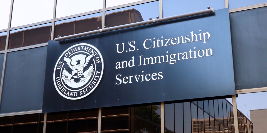 USCIS office sign related to social media vetting