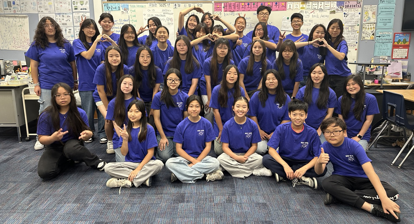 Korean cultural festival students prepare at Parks Junior High