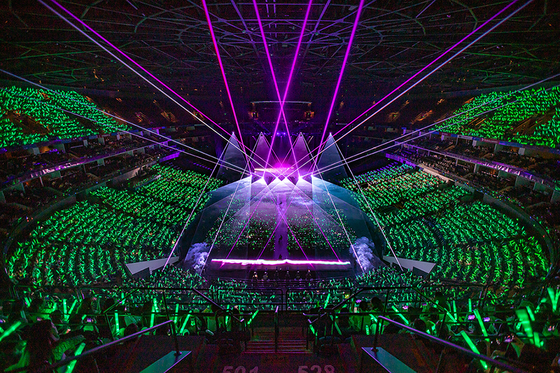 WayV, a subgroup of SM Entertainment boy band NCT featuring three Chinese members and no Korean members, holds a concert in Shanghai, China, in August 2024. [SM ENTERTAINMENT]