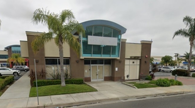 Front view of Open Bank Garden Grove branch building before signage installation