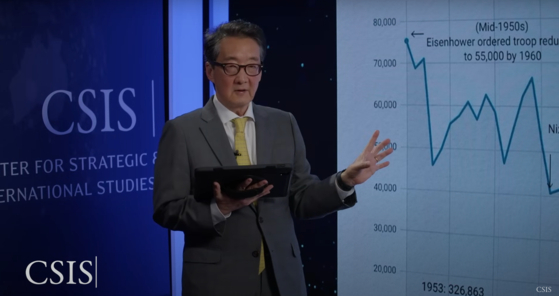 Victor Cha, senior vice president for Asia and Korea Chair at the Center for Strategic and International Studies (CSIS), explains the potential effect of the United States pulling its troops from Korea in a video uploaded on YouTube, titled ″What's Happening with U.S. Troop Withdrawal in Korea?″ [SCREEN CAPTURE]