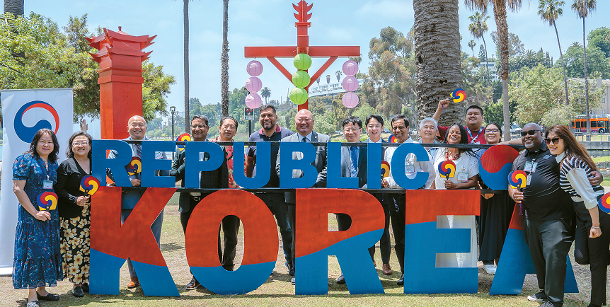 Officials attend Korea Lotus Festival 2024 preview event at Echo Park