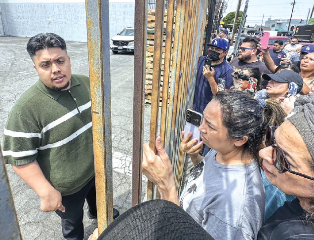 Garment worker speaks to family and activists after LA immigration raid