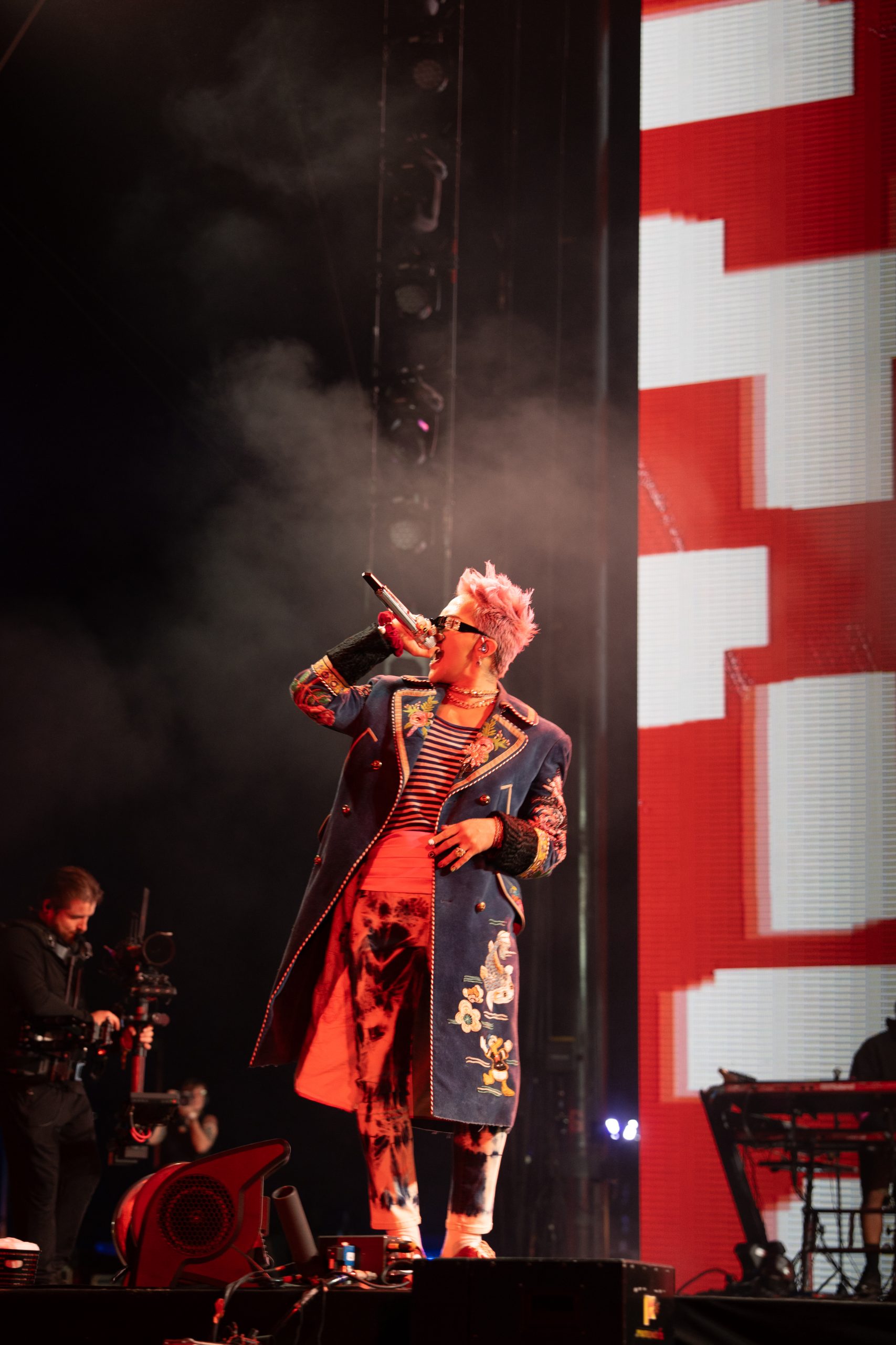 G-Dragon performs at Head in the Clouds 2025 in Pasadena on May 31