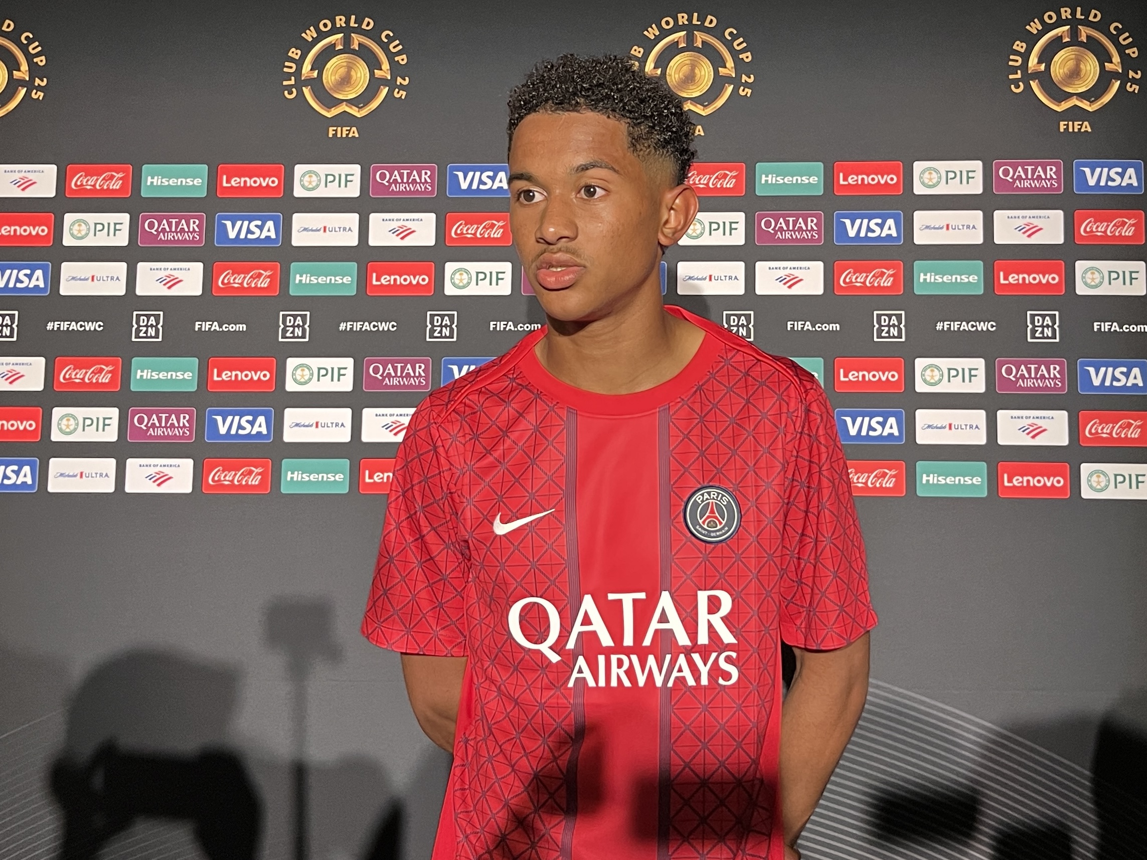 Senny Mayulu, who scored PSG's third goal, shares his thoughts on the match outcome and his goal during the mixed zone interview. [Kyeongjun Kim, The Korea Daily]