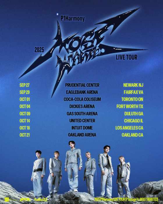 Boy band P1Harmony world tour poster [FNC ENTERTAINMENT]