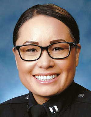 Rachel Rodriguez headshot, newly appointed Korean American captain of Olympic Police Station