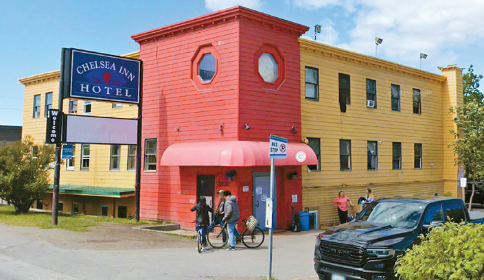 Chelsea Inn Hotel in Anchorage linked to Alaska hotel drug raid, exterior view captured from Google Earth