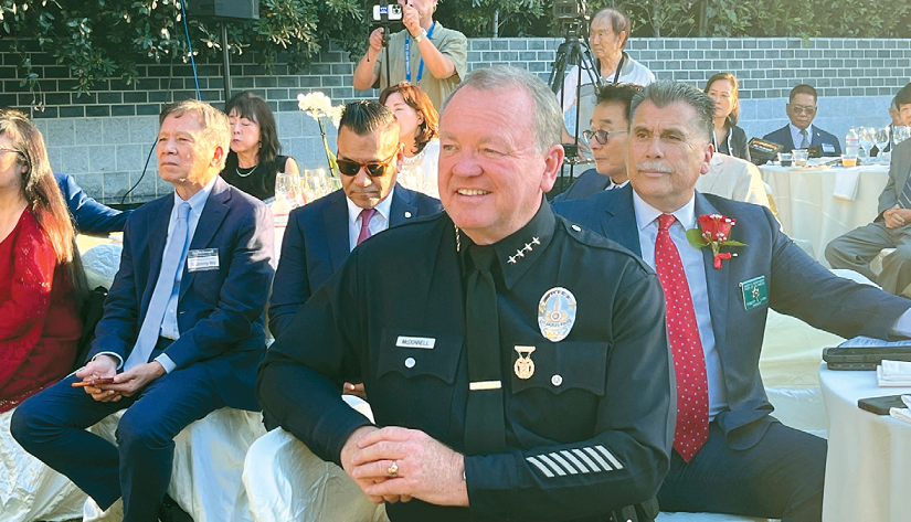 LAPD Chief Jim McDonnell attends Korean American reception in Los Angeles on August 25