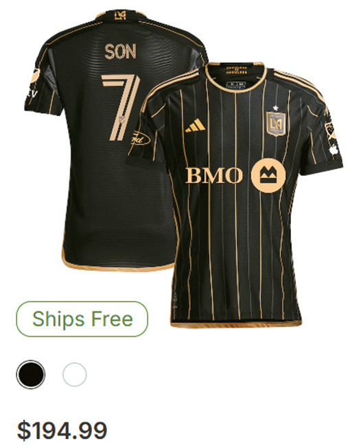 Heung-min Son LAFC jersey listed as special event item on MLS store