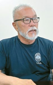 Changyeop Lee, new president of the Olympic Police Support Association, at LAPD Olympic Division in Koreatown