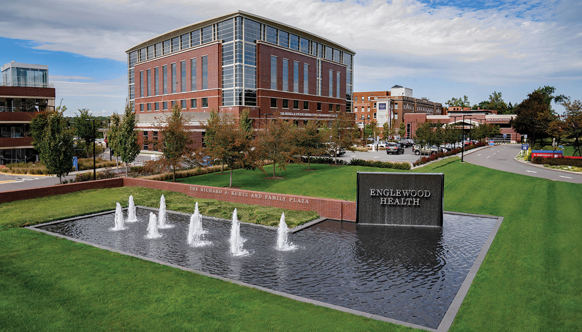 Englewood Health hospital exterior in New Jersey, central to Charlie Kirk doctor resignation case