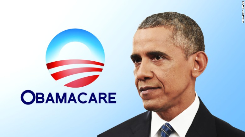 Barack Obama beside the Obamacare logo symbolizing the Affordable Care Act debate and subsidy expiration concerns.