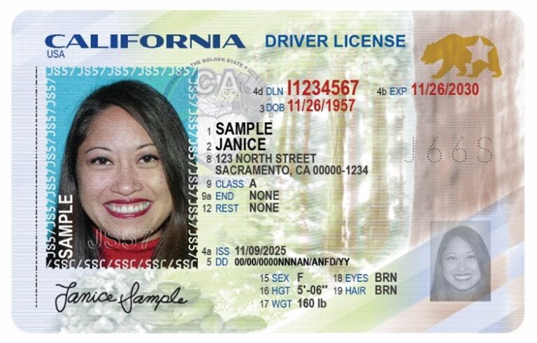 New California driver’s license redesign with advanced security features, including digital signature and no magnetic strip