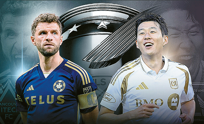 Son Heung-min Thomas Müller showdown graphic showing both players ahead of the MLS playoff quarterfinal