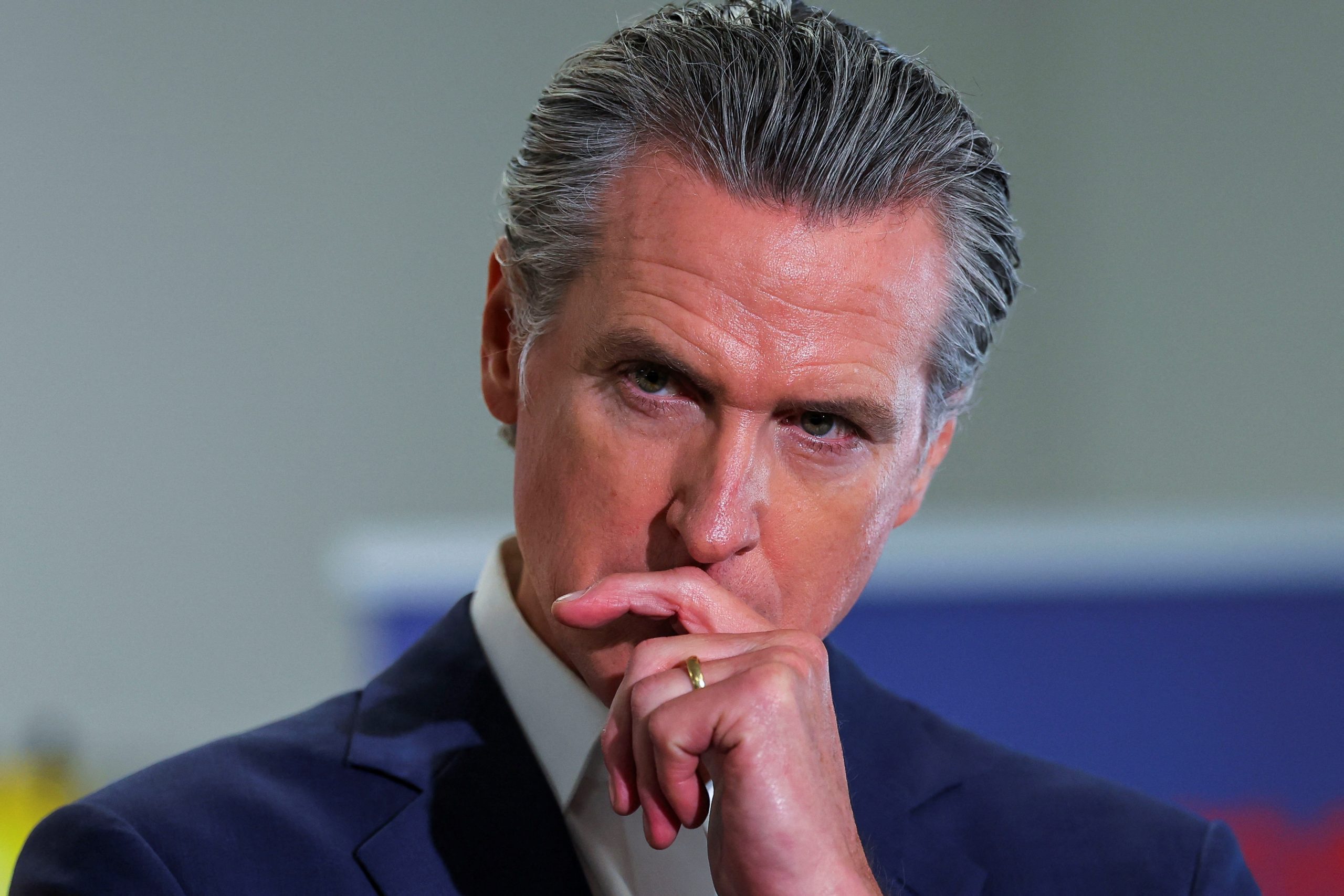 California Governor Gavin Newsom signs school nutrition legislation at Belvedere Middle School in Los Angeles on October 8, 2025, highlighting statewide health and education reforms.