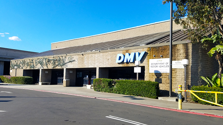 LA DMV exterior building during business hours related to DMV data selling