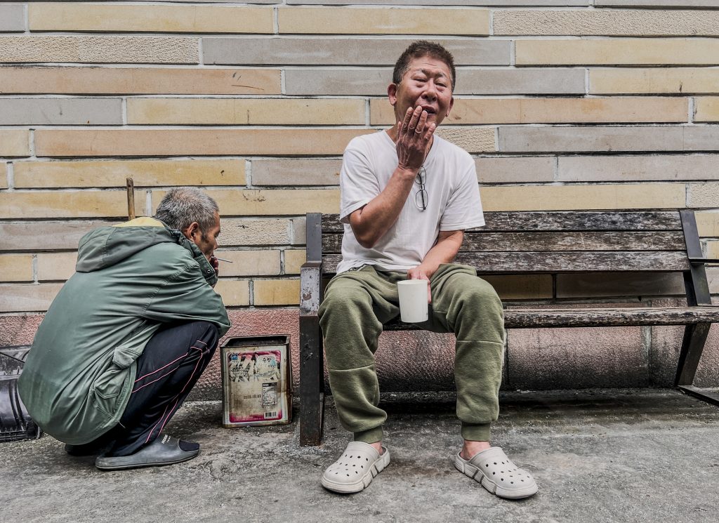 Jeong Jin-uk at a shelter after voluntary departure from the United States