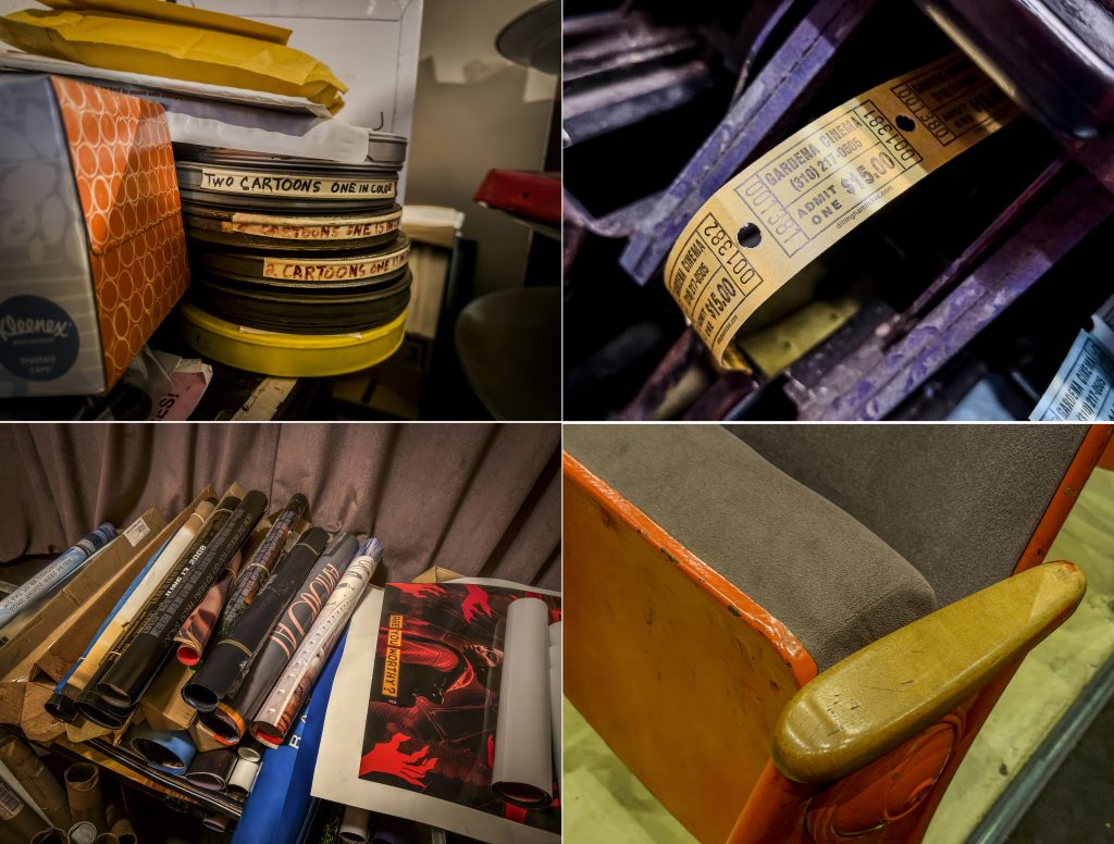 Vintage architectural details inside Gardena Cinema