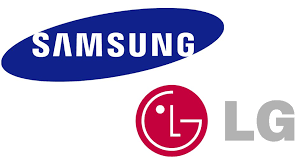 Samsung and LG logos displayed together, highlighting smart TV data collection controversy