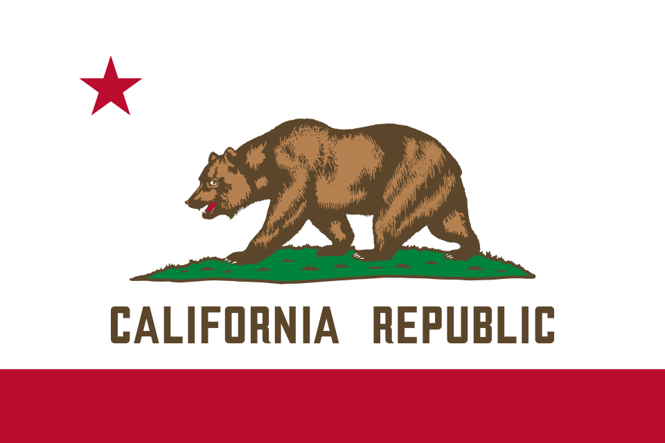 California state flag displayed as debate over California voter rolls and election integrity resurfaces