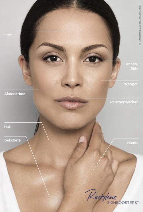 Hyaluron-Injektionen zur Hautstraffung und Faltenbehandlung im Kosmetikstudio Elberfeld.