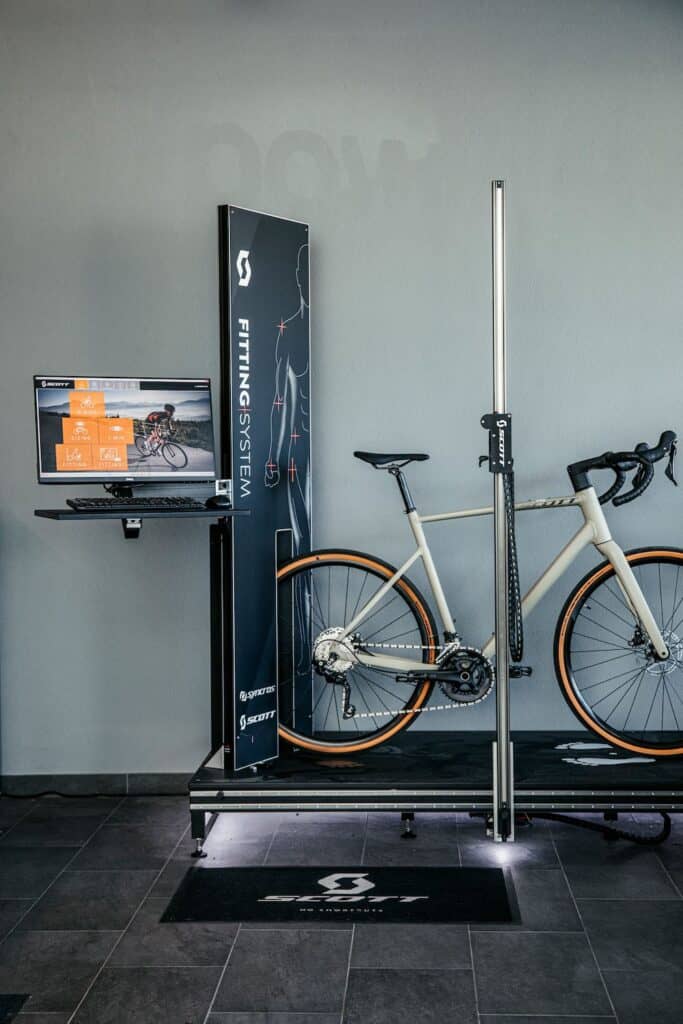 Fahrrad-Analyseteststation bei Krafft.Werk in Sauerlach.