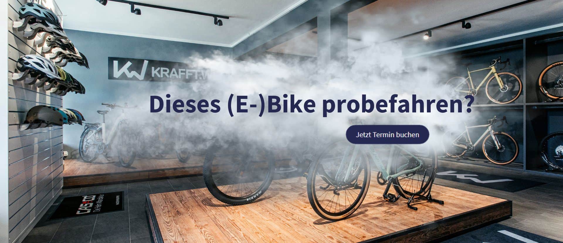 E-Bike Probefahrt in Sauerlach bei Krafft.Werk, modernem Fahrradgeschäft.